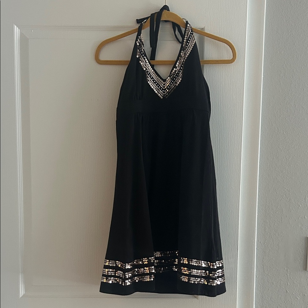 Victoria's Secret Black Mini Dress with Silver Accents